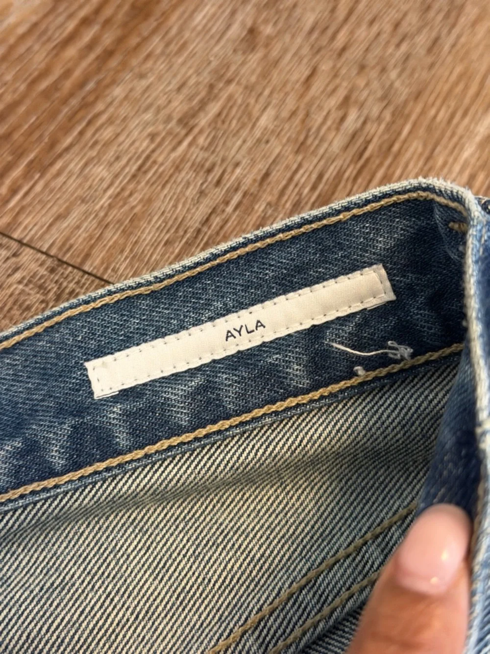 Citizens of Humanity Blue Ayla Baggy Tuxedo Stripe Jeans - Picture 6 of 7